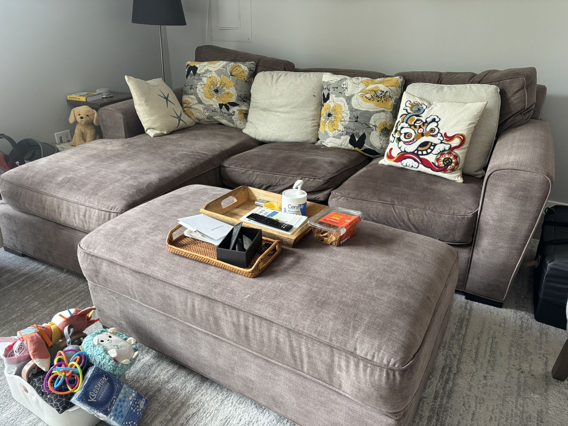 Sectional Sofa With Chaise And Ottoman For Sale