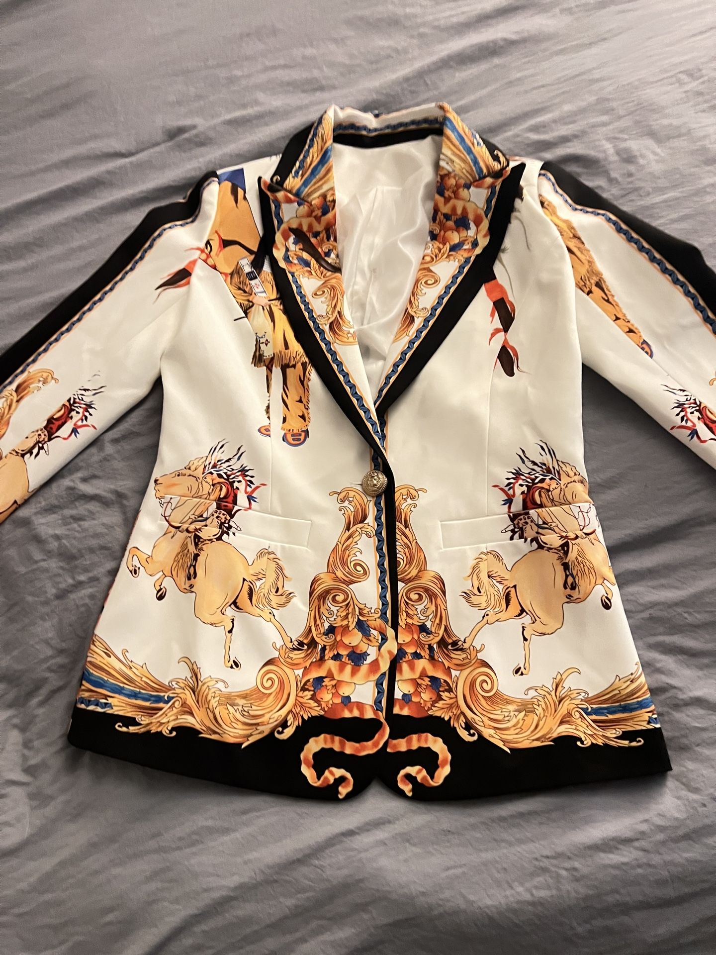 Versace, Native American Pants Suit Size Small