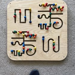 Kids wooden bead maze toy