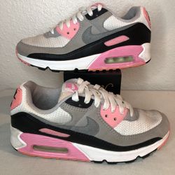 Nike Air Max 90 (Recraft Rose) White/Smoke Grey-Rose CD0490-102 Women's size 6 for Sale in Katy, TX - OfferUp