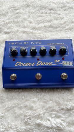 The item shown is a Tech 21 Double Drive 3X MOD overdrive guitar effects pedal.