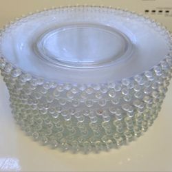 12 New Vintage Elegant 8 Inch Candlewick Clear Salad Dessert Plates

