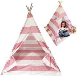 Kids Teepee, Indoor/Outdoor Canvas Children's Play Tent for Boys and Girls