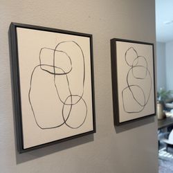 Set Of Two -modern Art Work 