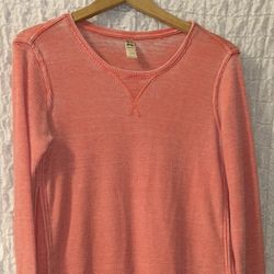 Green Tea: Lightweight, Distressed Tunic, Waffle Pattern/Thermal, Size: S/CH  