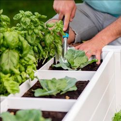 White Raised Garden Planter Box