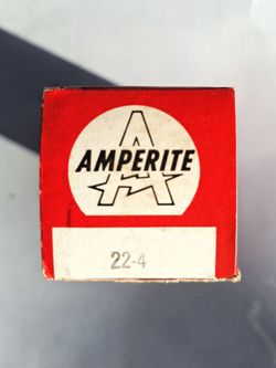 Vintage Amperite 22-4 Current Regulator Ballast Tube — Made in USA - NOS MINT condition (1960s)