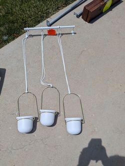 Wall hanging 3 pot planter