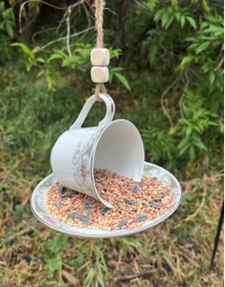 Fancy Teacup Bird Feeder