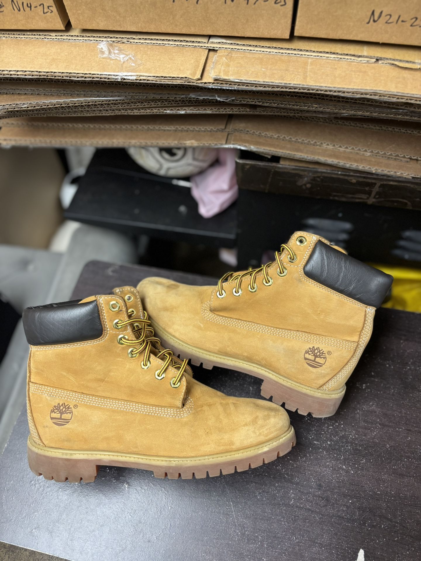 Beige Timberland Boots