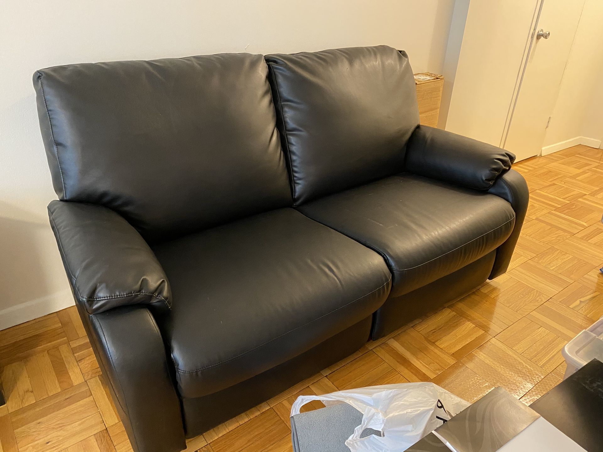 Reclining Leather IKEA sofa