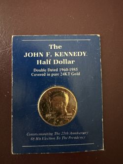 JFK Commenrative Half Dollar In Gold Limited Print