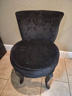 Black Decorative Fabric Chair