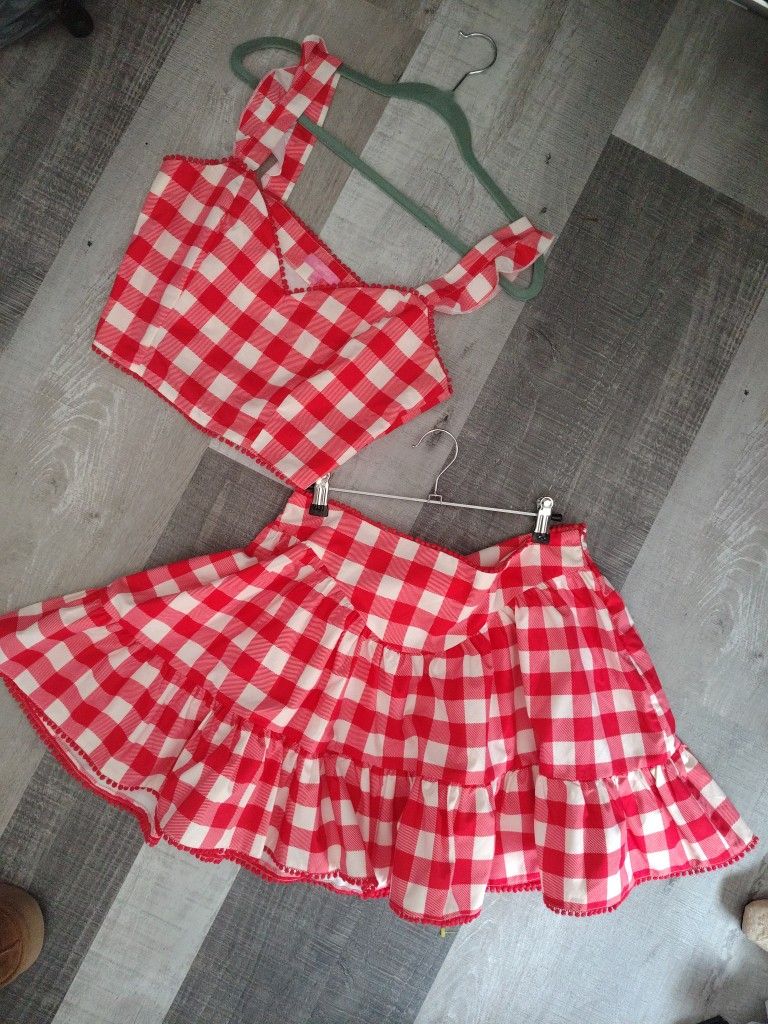 dolls Kill Sugar Thrillz SET Skirt And Top