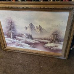 Signed Oil Painting Seascape By Gene Bayson