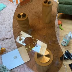 Glass coffee table