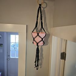 Black And Pink Plant Hanger 