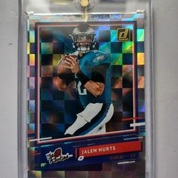 Jalen hurts silver rookie card.