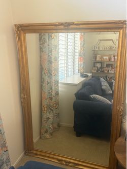 Huge Antique Gold Mirror