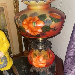 Beautiful Antique Hurricane Lamp 