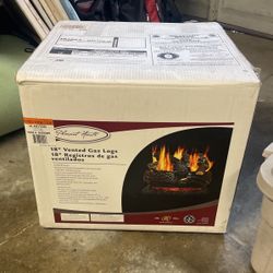 18” Vented gas Logs Pleasant hearth