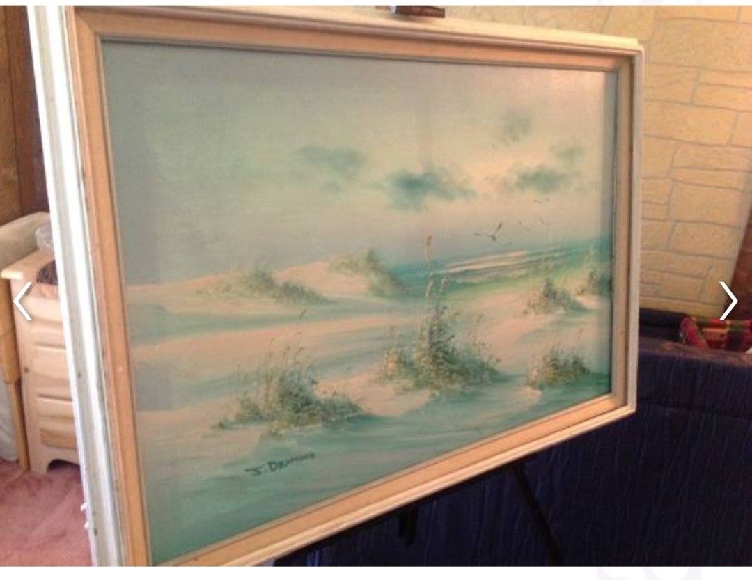 Seascape Painting On Canvas Signed By J Desmond Painting Signed Valued At Over 3000
