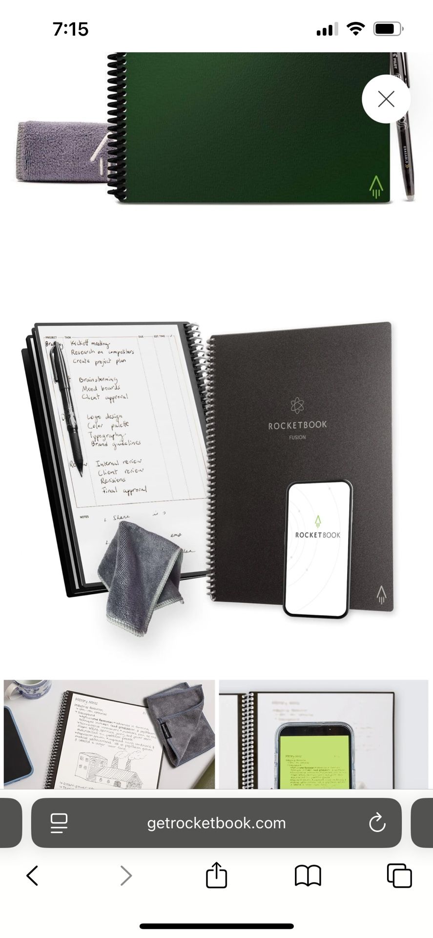 Pocketbook Fusion - Reusable Smart Notebook, White w/logo