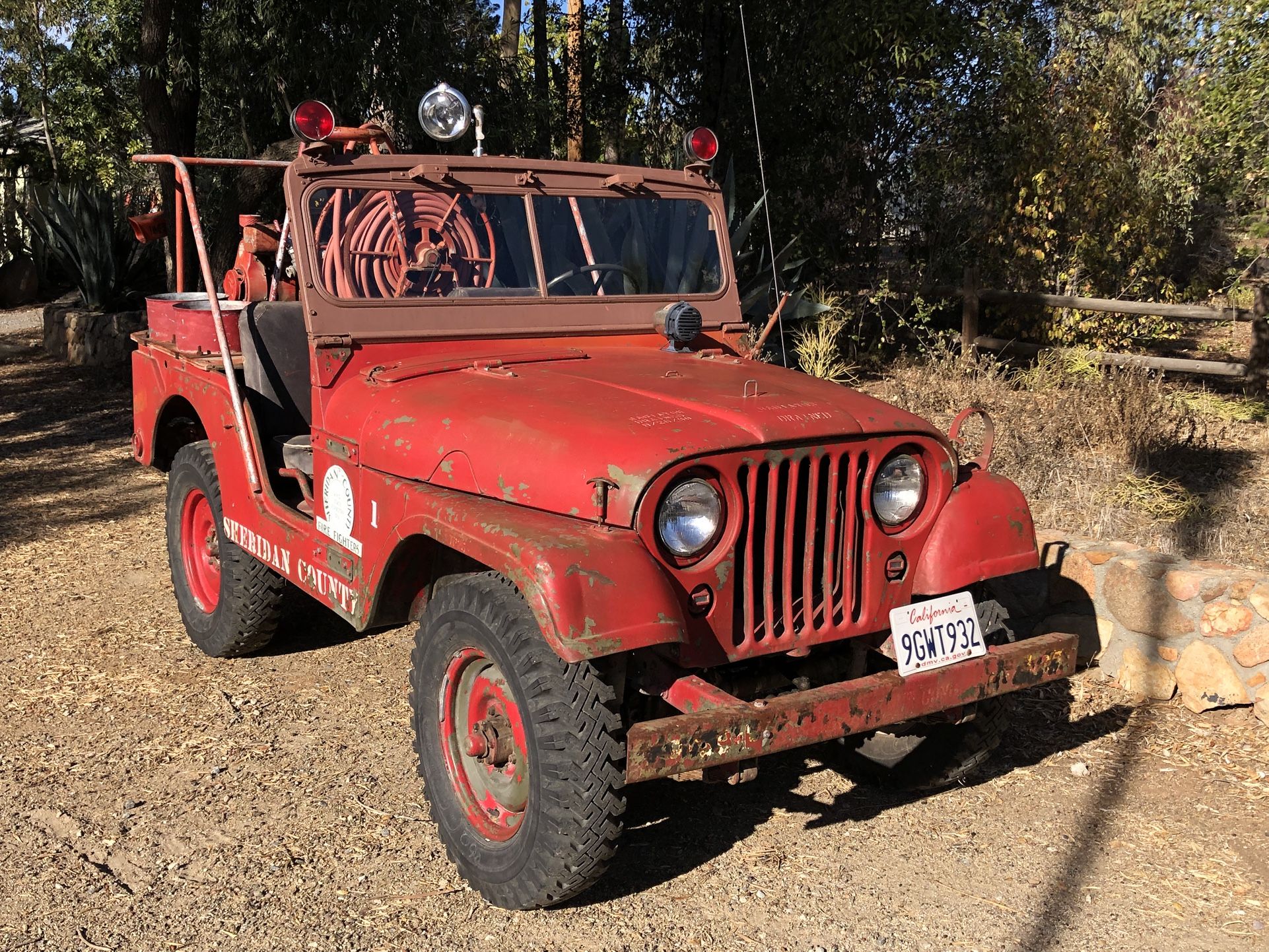 1954 M38A1 Ex-Army Jeep CJ5 Ex-Brush Truck Firetruck CA Title