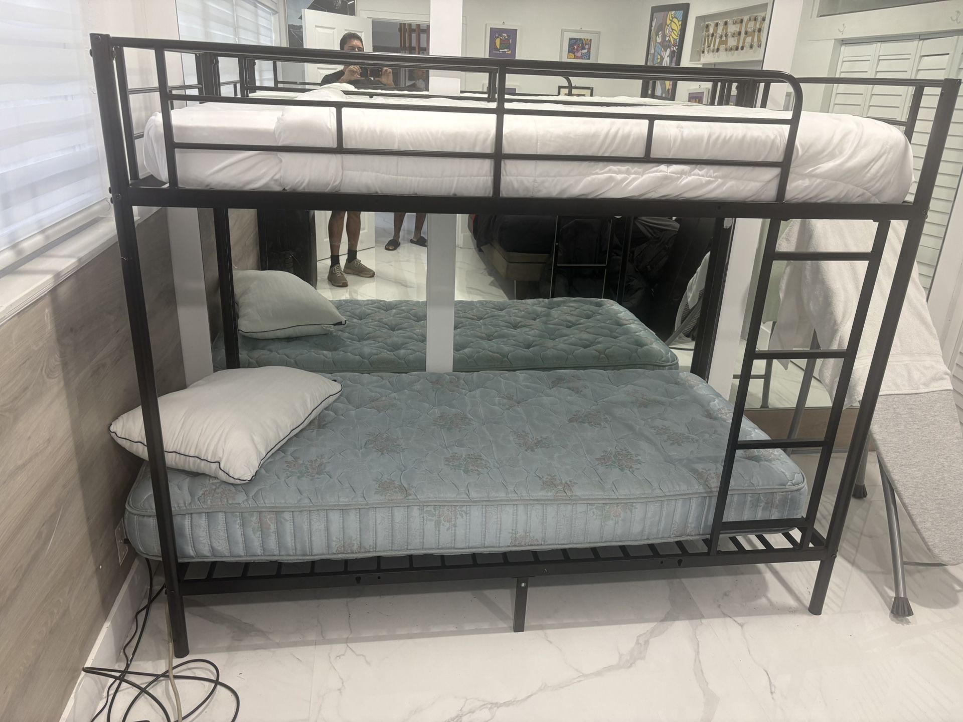Brand New Twin Bunk Bed Set with 2 Twin Mattress