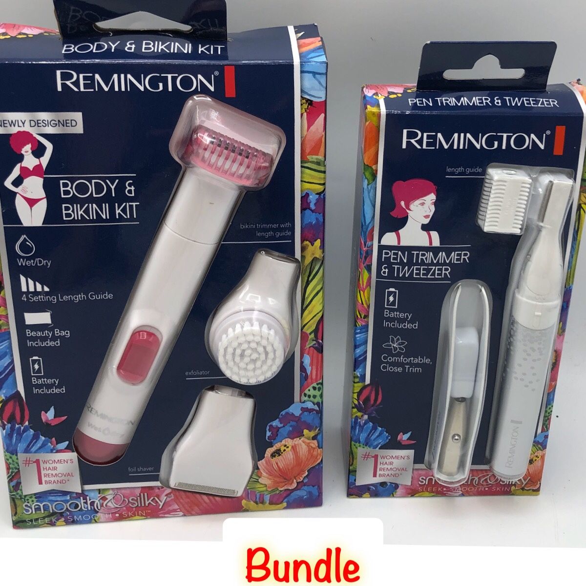 Brand new Bundle Remington Body & Bikini Kit & Pen Trimmer & Light up Tweezer