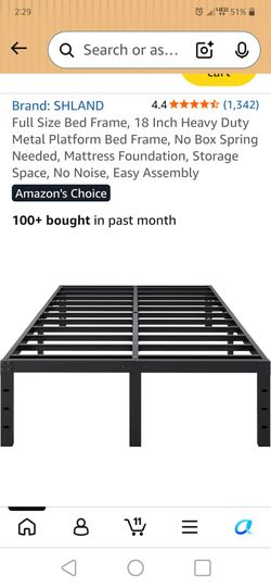 18 in high Full bedframe