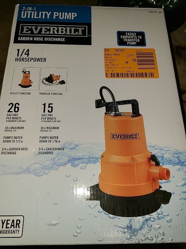 Everbilt Submersible  Transfer Pump