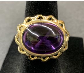 Vintage Tiffany & Co Paloma Picasso Graffiti X Etched Amethyst Gemstone Ring 18k