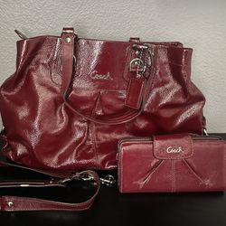 Patten leather purse by Coach