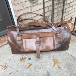 Vintage Duffle Handmade Genuine Leather Large Big Travel Gym Bag