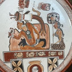 Vintage - Mayan Heritage Museum Art - Patricia Martin Morales - Replica ceramic plate