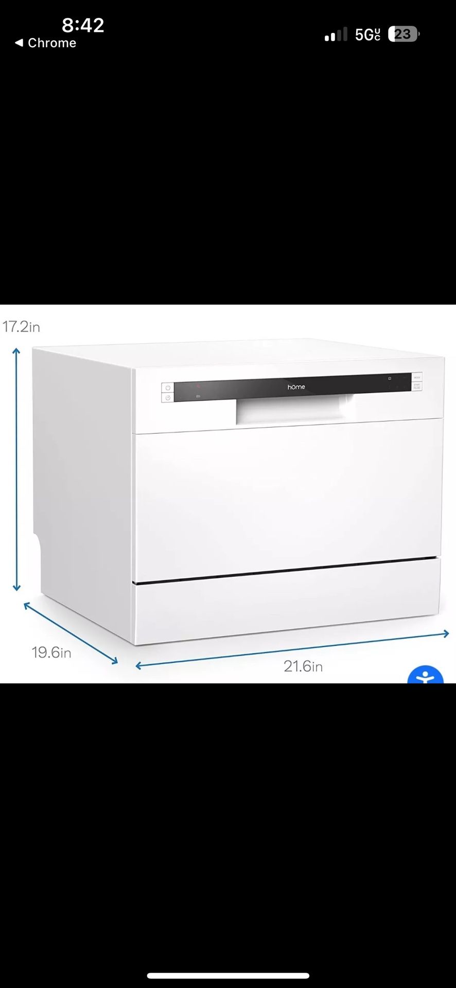 Homelabs Countertop dishwasher White