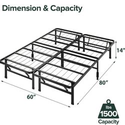 Zinus Metal Bed Frame & Mattress - Queen