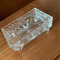 Crystal Butter Dish Or Candy Dish