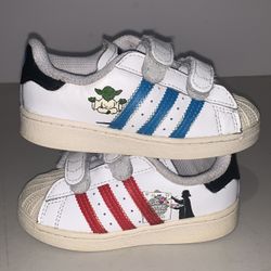 adidas Superstar Star Wars Darth Vader & Yoda FZ0646 TODDLER SIZE 7K