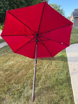 Red Outdoor Patio Umbrella