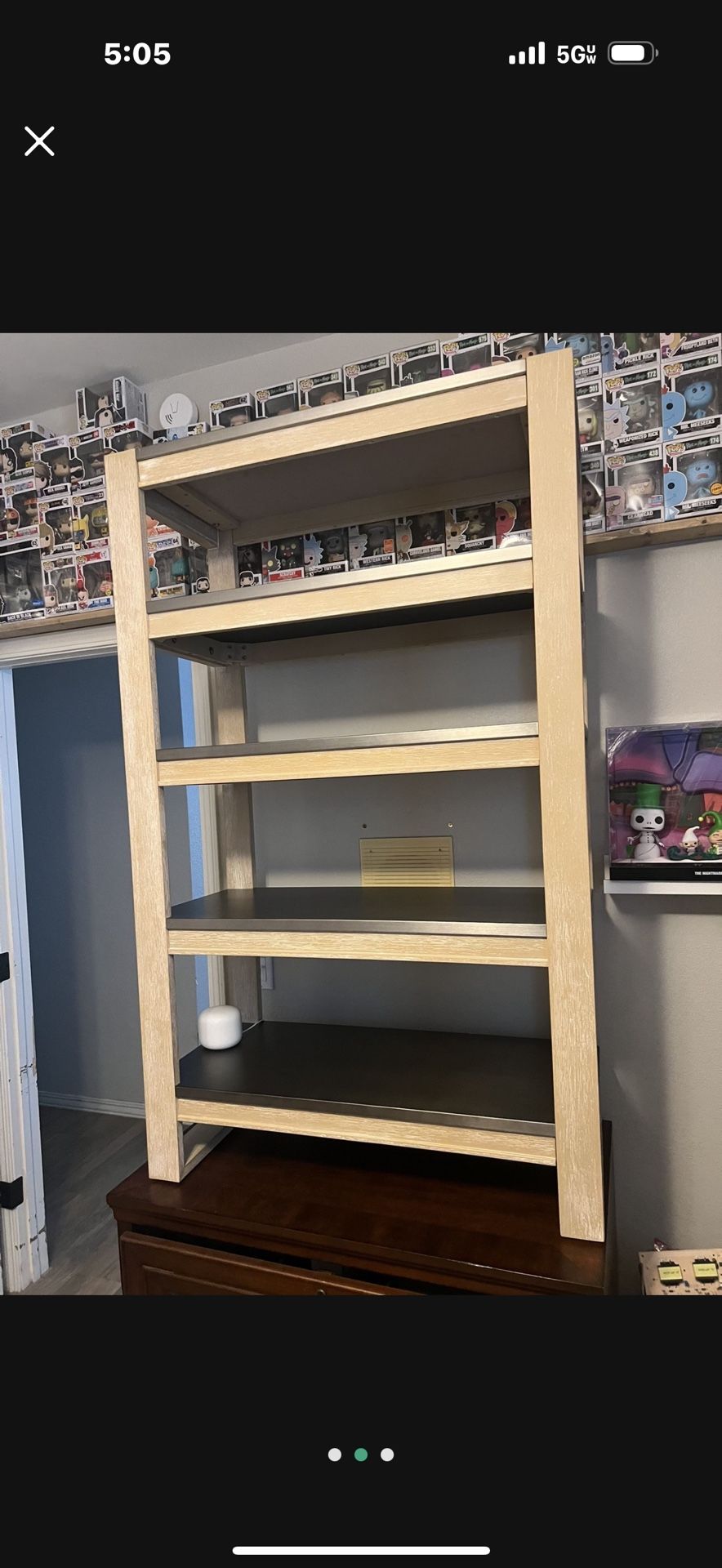 Brand New!! Ashton 5-Shelf Zinc Top Bookcase