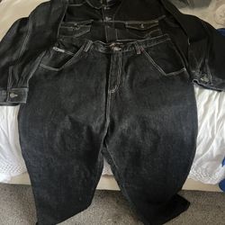 Wu Wear Black Denim Jean Outfit 