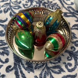 5 Vintage Or vintage Inspired Christmas Ornaments 