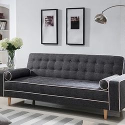 Joanne Collection Linen Futon Sofa Bed-available in 2 colors Now 419.00 Hot Buy! Free Delivery 🚚 