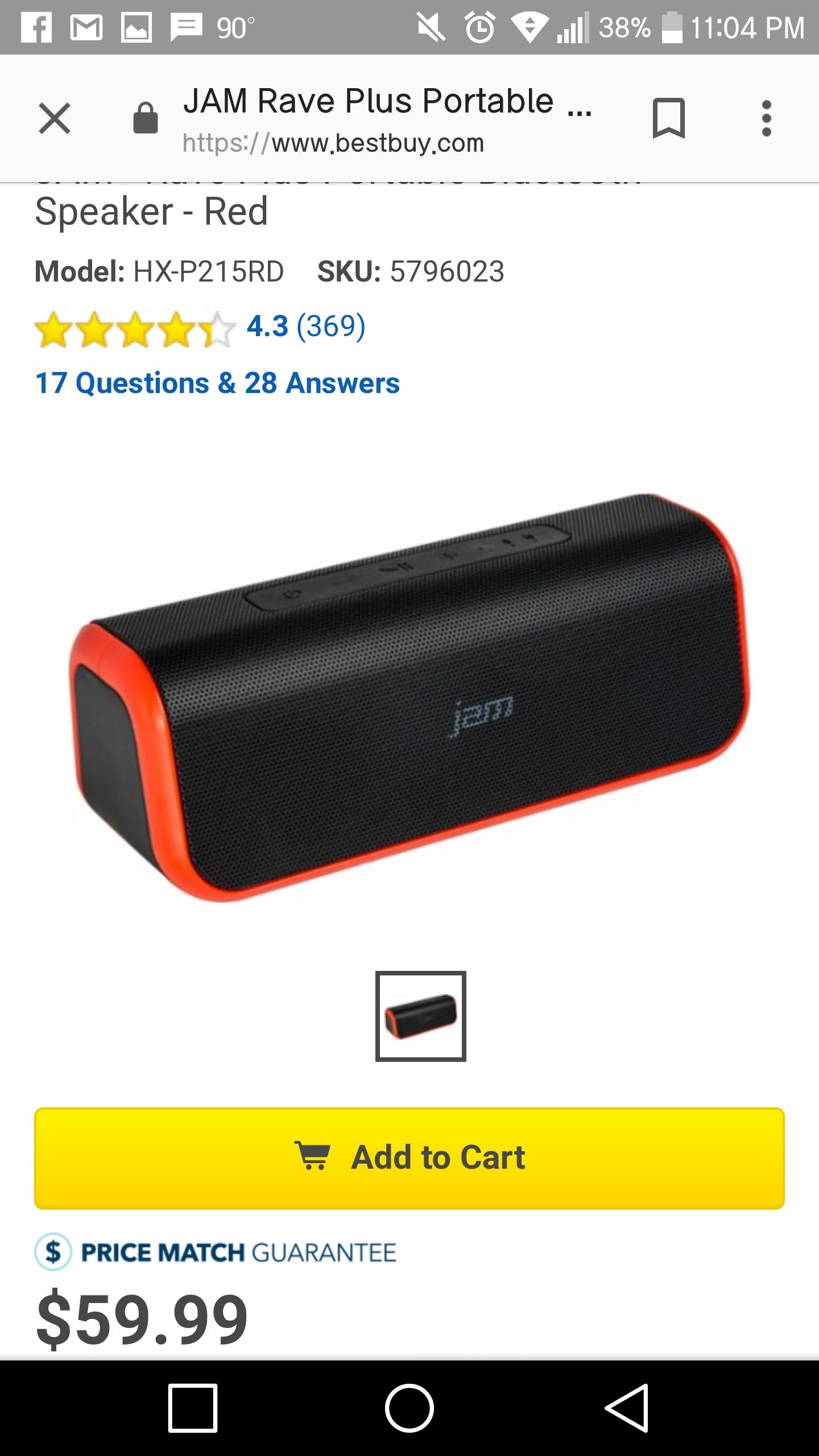 Jam Rave Plus Bluetooth Speaker