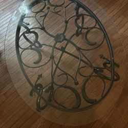 Glass Coffee And Side Table 
