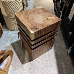 Square Chamcha Wood End Table