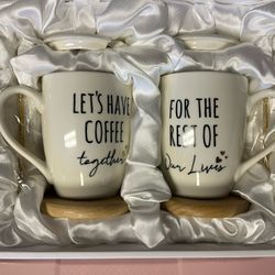Cute Wedding Engagement Coffee Set Gift 
