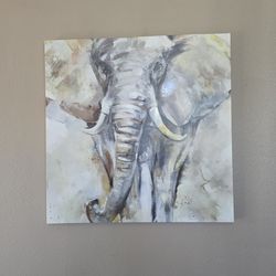 Elephant painted canvas
